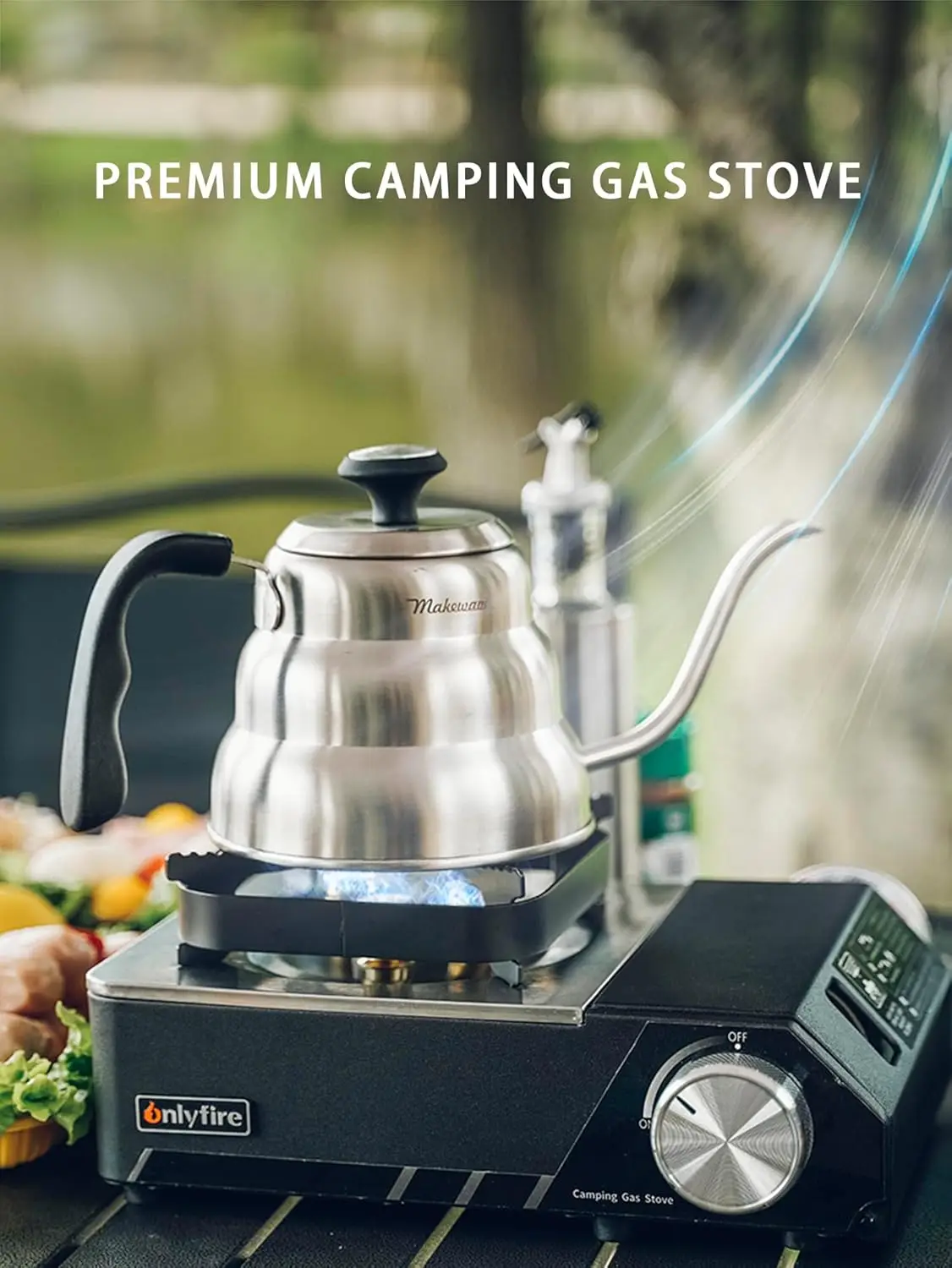 Portable Butane Stove with Case, Precise Heat Control for Camping, Hiking, RV & Emergency Use - GS336CIb