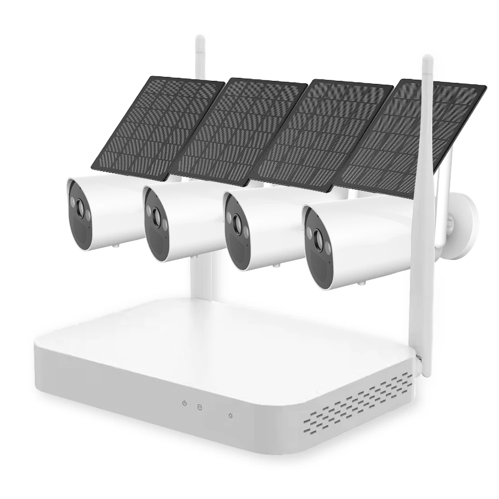 

Newest Wholesale Indoor Outdoor 4CH 8CH Mini NVR Wireless Wifi Night Vision Two Way Audio Security Solar CCTV Camera System