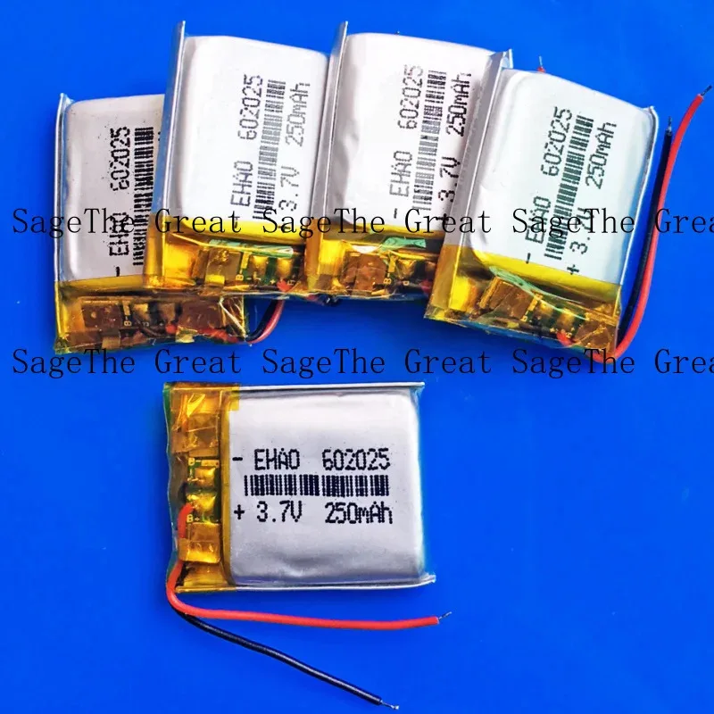 5 Pcs 3.7V 250Mah L… - image