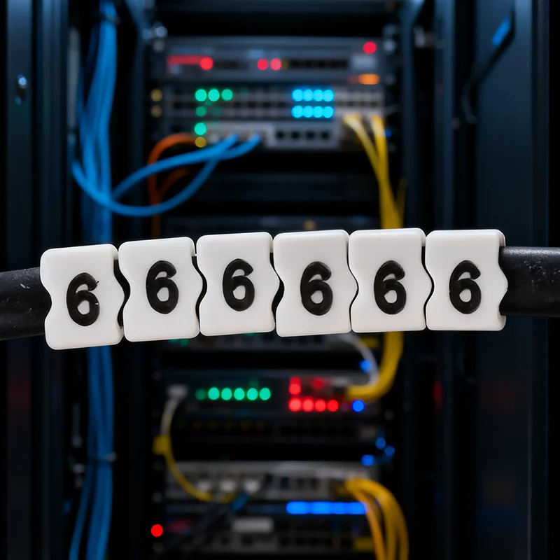 

0.9-4mm Adjustable DiameterSnap-On Cable Marking Sleeves, C-Type Fiber Optic Wire Labels ID Tags Kit for Network