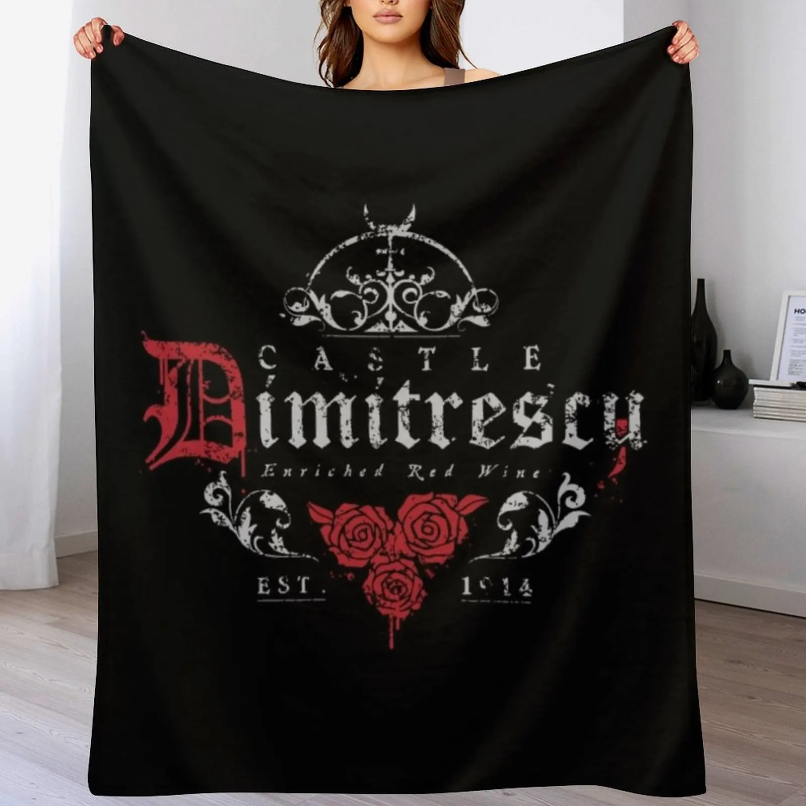 

Village Wine Throw Blanket Retros Bed covers for winter Blankets