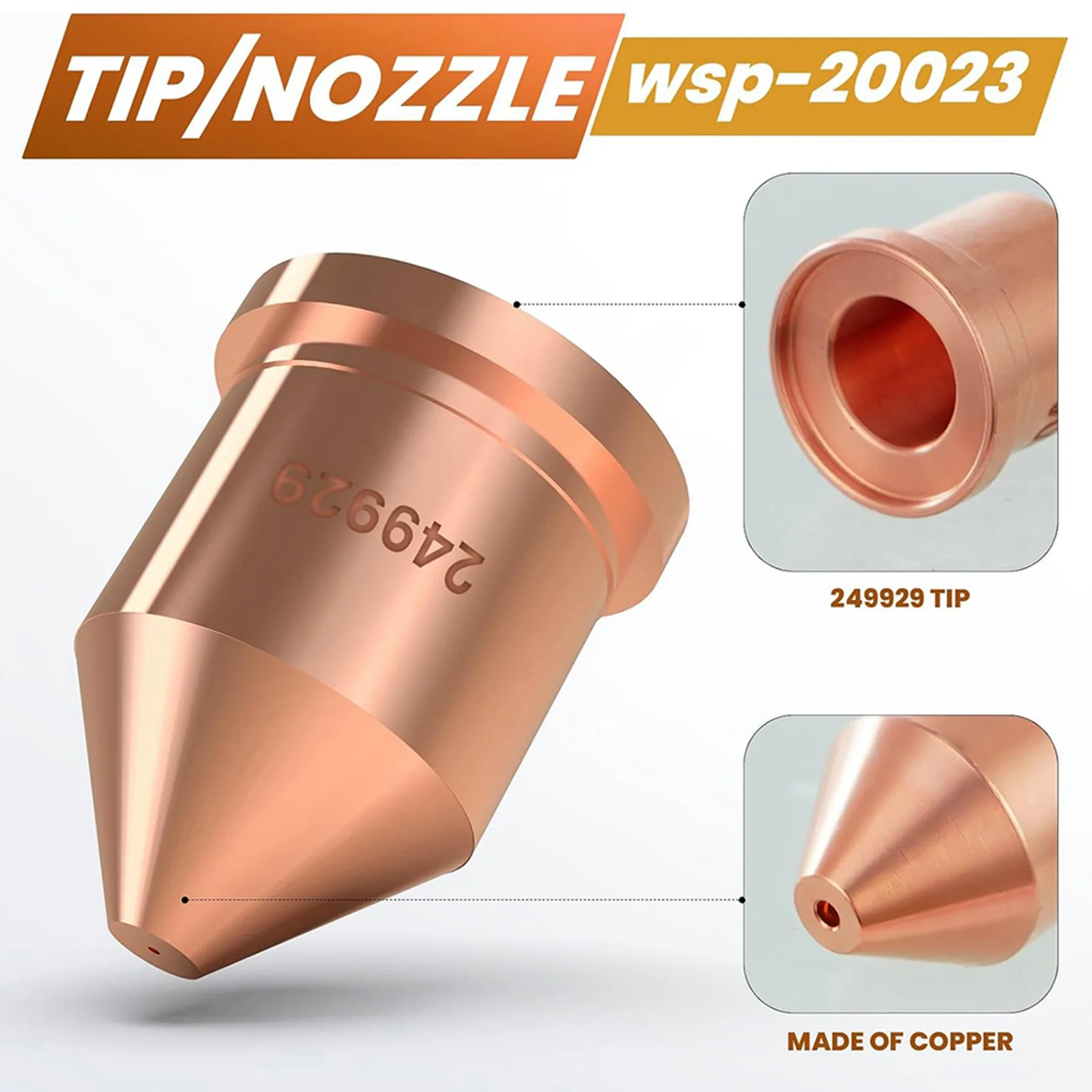 

A23PBG 40 Pcs Electrode 256026 Tip 249929 for Miller-Spectrum 875 Auto-Line Cutter XT60 Torch Consumables Cutter Tips