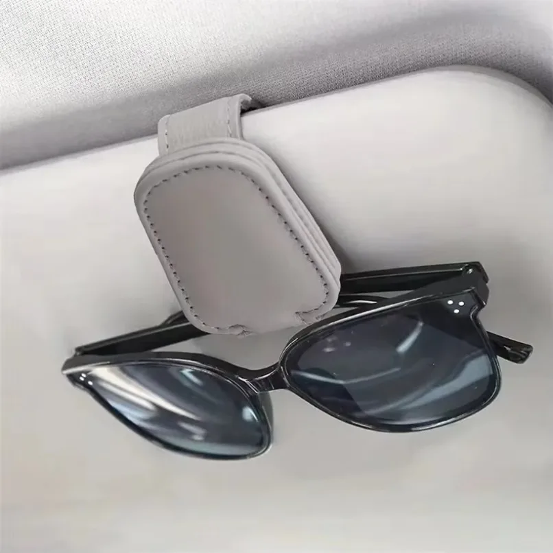 Magnetic Car Sunglasses Holder Clip Visor Mount Leather for Sun Glasses Eyeglasses Car Truck SUV Interior Accessories Universal