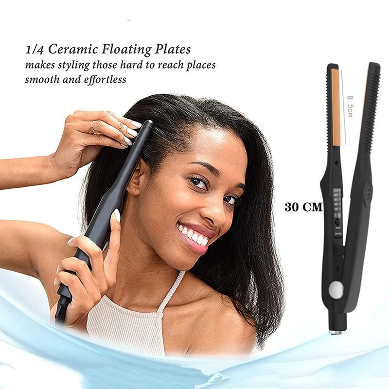 Electric Styling Tools Ceramic Hair Crimper Corrugation Curling Lron Hair Straightener And Curler 2 in 1