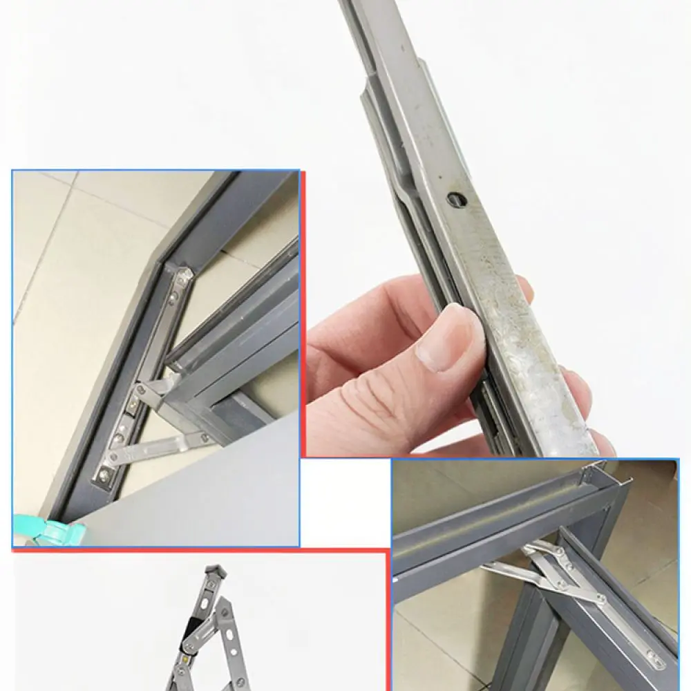 Adjustable Window Hinge Limiter Stainless Steel Casement Stay Four Bar Linkage Secure Positioning Accessory Hardware