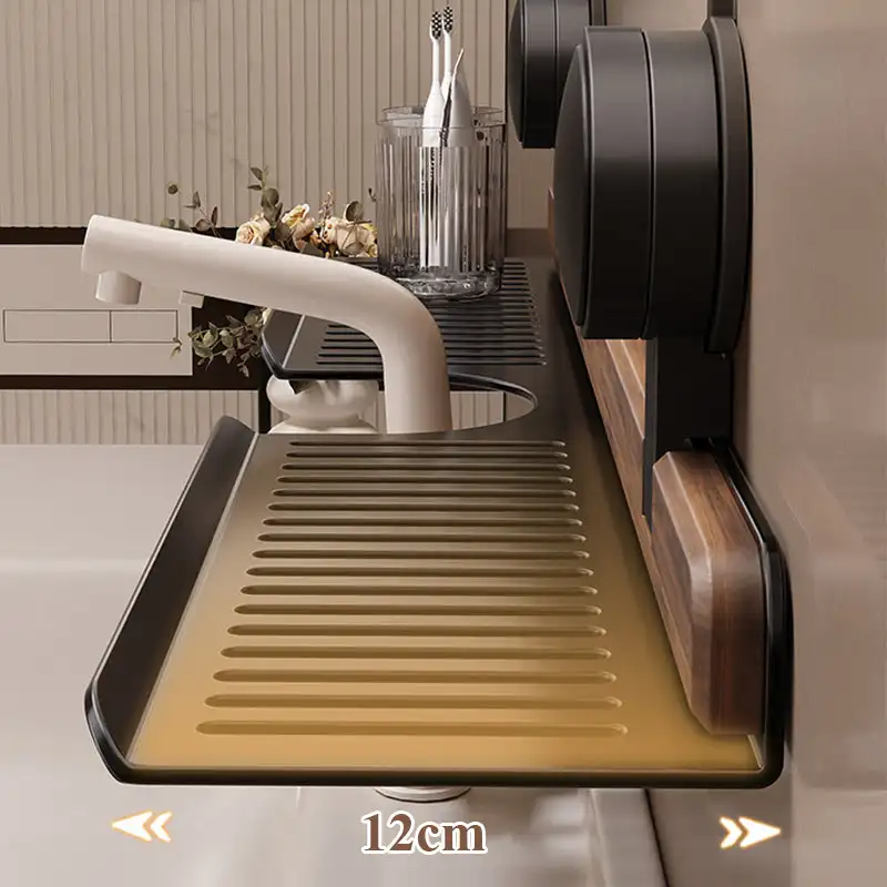 رف الحمام شفط كأس الشامبو حامل مخزن للمكياج المنظم الألومنيوم دش الجرف الحمام المنظم لا الحفر جدار الرف