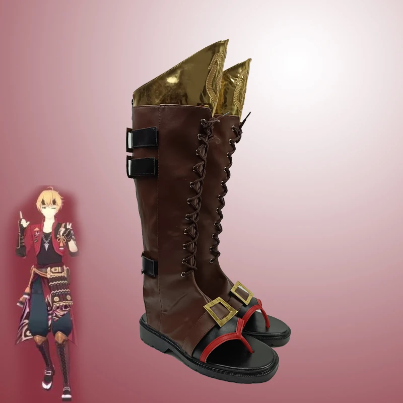 Anime Game Genshin Impact Thoma Goro cosplay shoes Fashion Custom Cosplay boots 34-45 Size Unisex Cosplay Boots Shoes