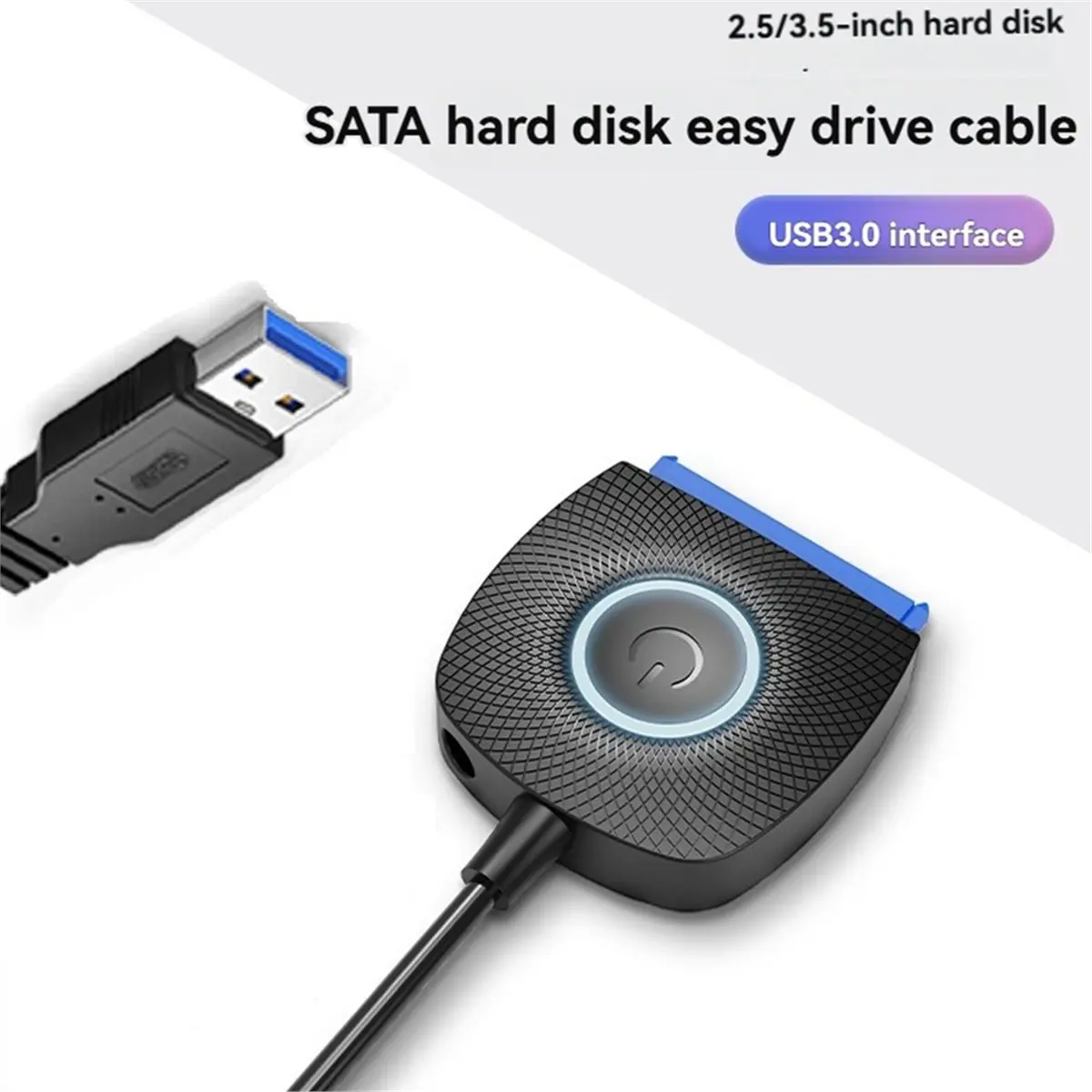 NEW FACTORY~USB 3.0 to SATA Hard Drive Cable USB 3.0 to 2.5-Inch 3.5-Inch Mechanical Solid-State Universal Easy Drive with DC Po
