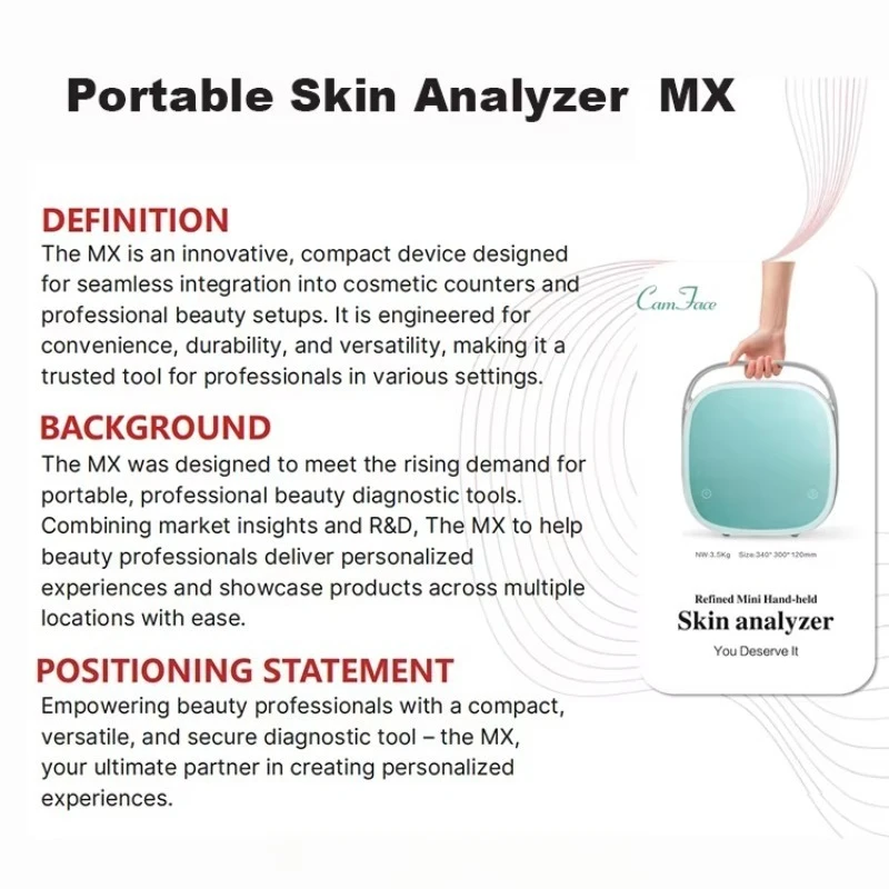 Analisador de pele personalizado, máquina de análise local, hd, digitalização facial, profissional, estética, sistema android, 24 lâmpadas de pele