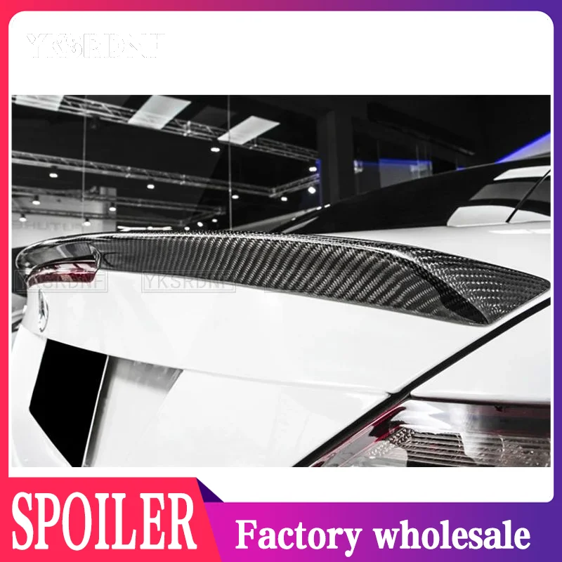 YKSRDNF Carbon Fiber Spoiler Rear Car Wing Bumper For Mercedes SLK class R172 SLK250 SLK200 SLK350 SLK55 2012+