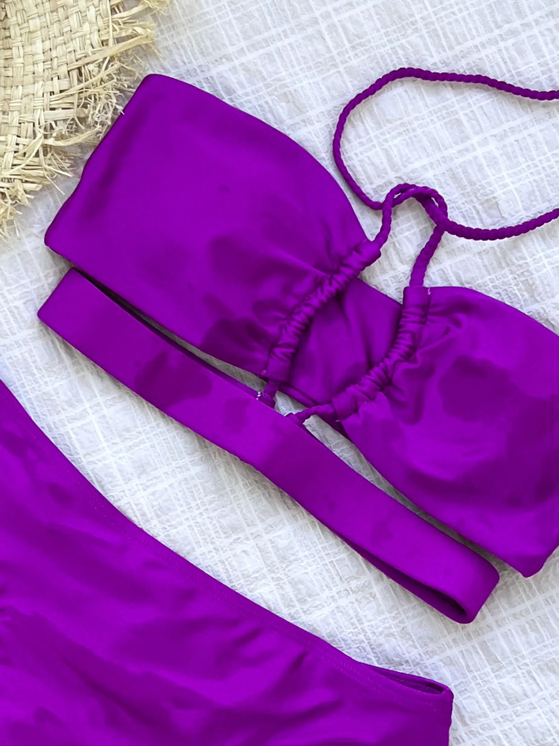 แฟชั่นเซ็กซี่ Halter ตัดบิกินี่ผู้หญิงชุดว่ายน้ํา 2025 เอวสูง Biquini Lady ชุดว่ายน้ําชุดว่ายน้ําหญิง Beachwear ชุด