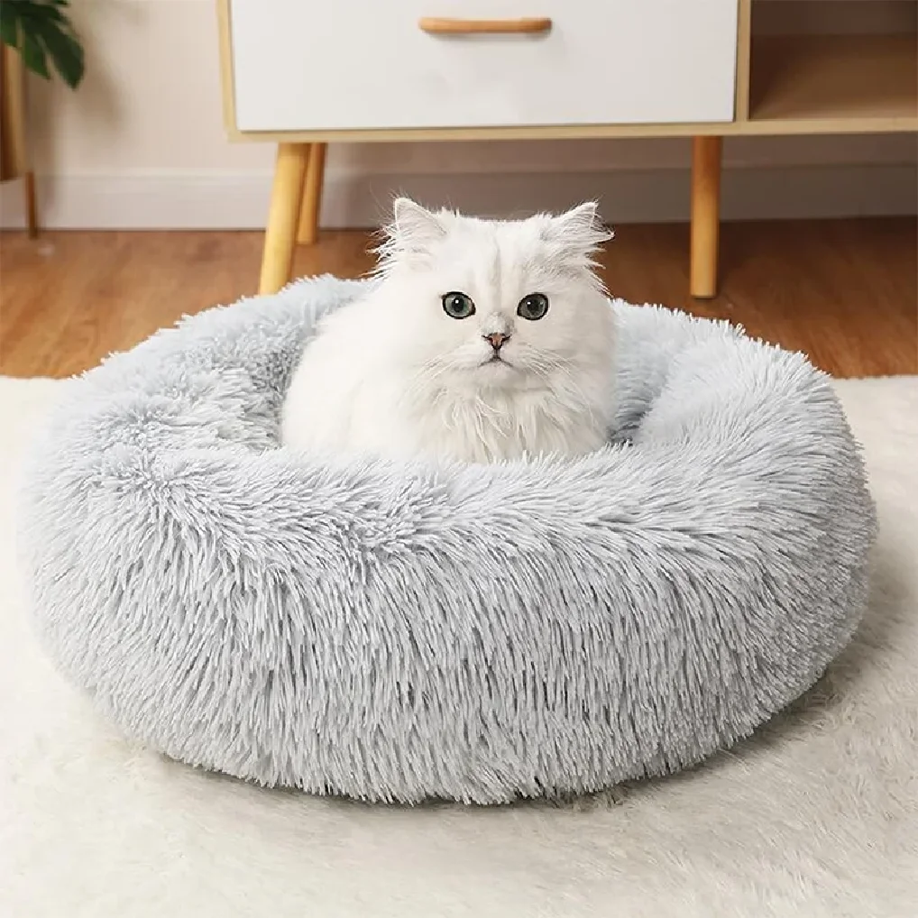 

70cm Round Pet Bed Long Plush Cat House Dog Bed for Medium Dogs Soft Cat Nest Kennel Dog Mattress Pet Supplies