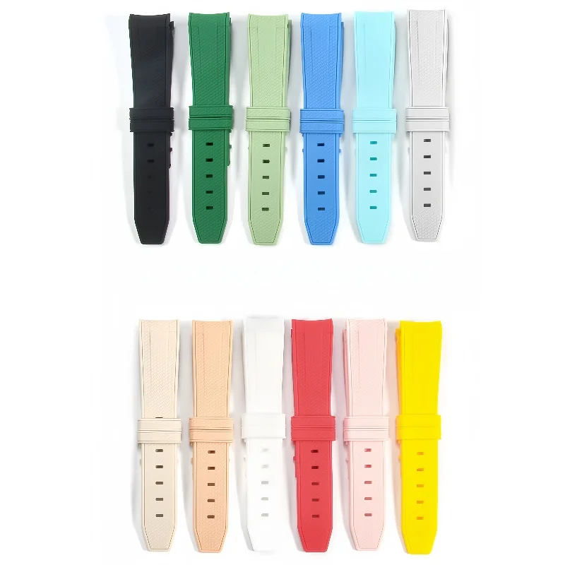 20mm Curved End Rubber watch Strap for Omega X Swatch MoonSwatch Speedmaster Women Men Sport Bracelet Accessories Wristband