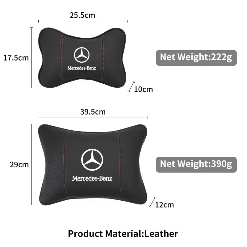 Car Headrest Pillow Neck Cushion Lumbar Support For Mercedes Benz AMG A C E Class W201 W210 W108 W204 W205 W203 W211 W124 W177 view 6