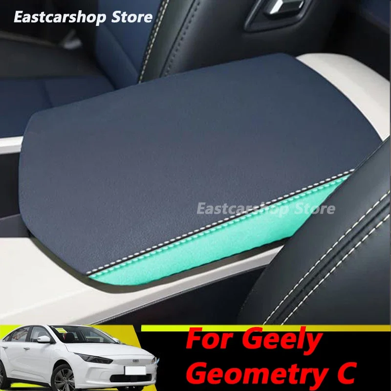 

For Geely Geometry C 2021 2022 Car Leather Armrest Pad Center Console Arm Rest Seat Box Pad Armrest Seat Protective Pad Cover