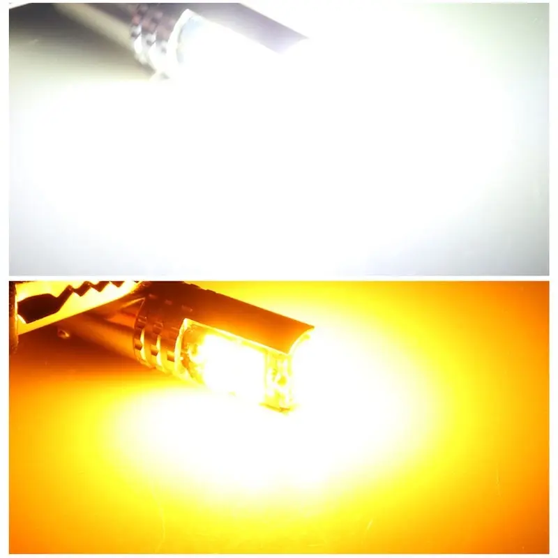 2PCS BA9S LED Blub T4W BAX9S BAY9S H21W H6W H5W Super Bright LED Car Rear Fog Light License Plate Parking Reverse Lamp