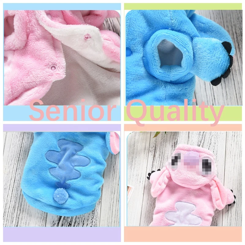 Cute samoyed dog clothes Winter Blue Pink Pet Big Large Animal Costume For Cat Warm Coat  pajamas XS 7L Outfit Two Leg Vest Coat