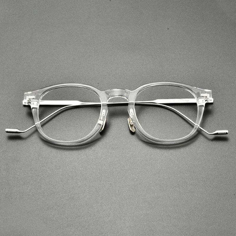 Vintage Acetate Titanium Eyeglasses Frame Men Myopia Prescription  Optical Glasses Frame Women Korea Retro Luxury Brand Eyewear