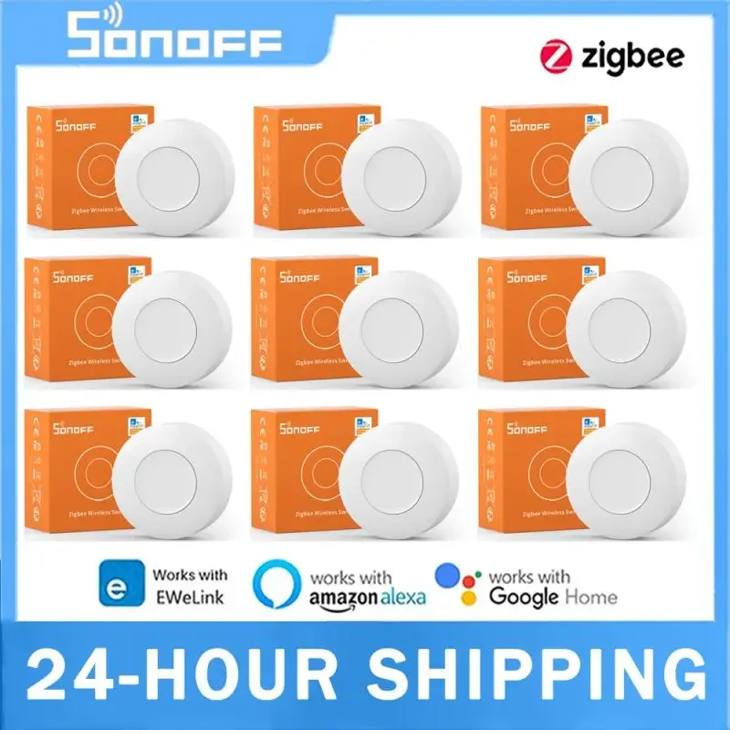 Sonoff SNZB-01P zigbee botão interruptor sem fio interruptor de cena inteligente em dois sentidos controle casa inteligente para ewelink app alexa smartthings