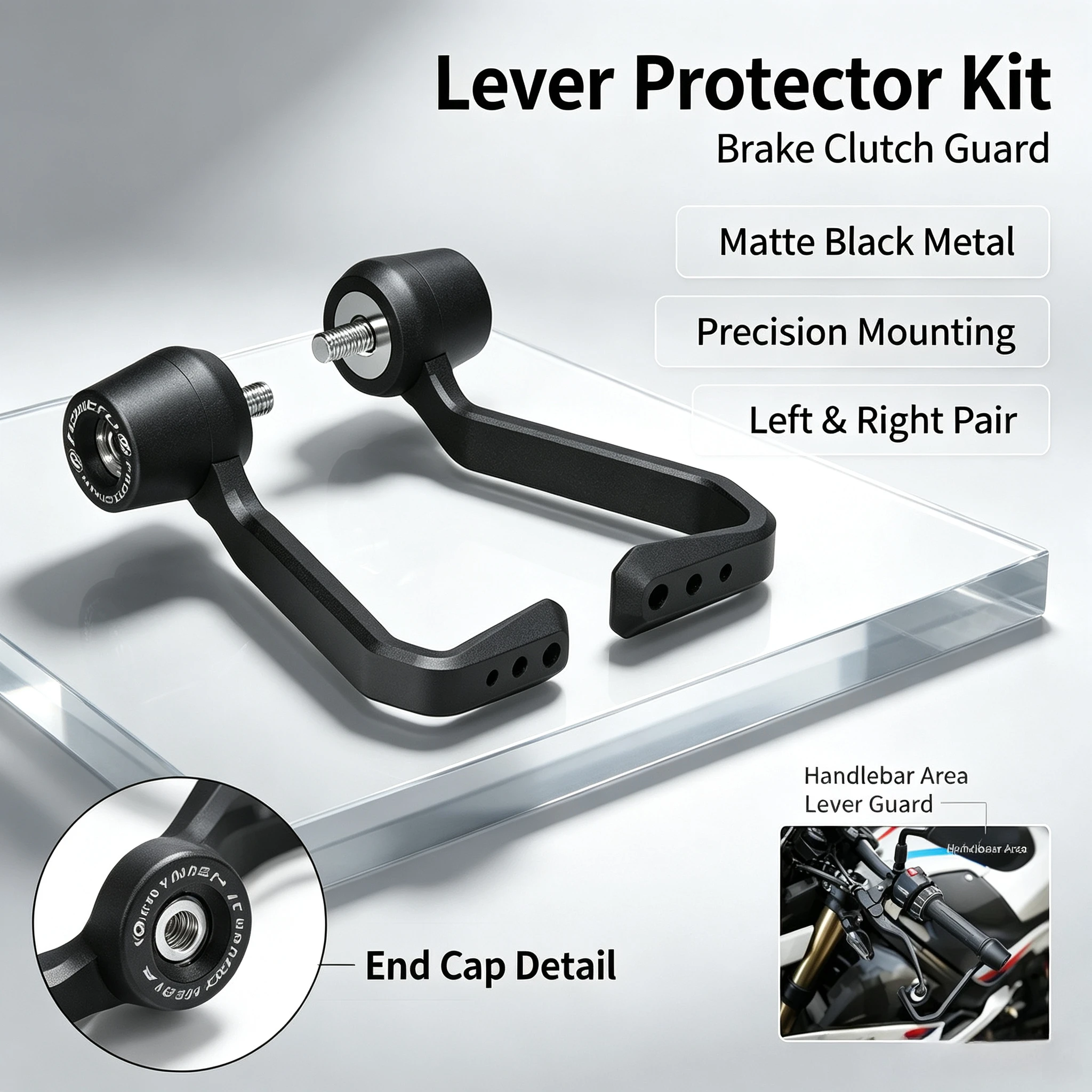 Brake and Clutch Lever Protector Kit For Kawasaki ER-6N ER-6F 2012-2016