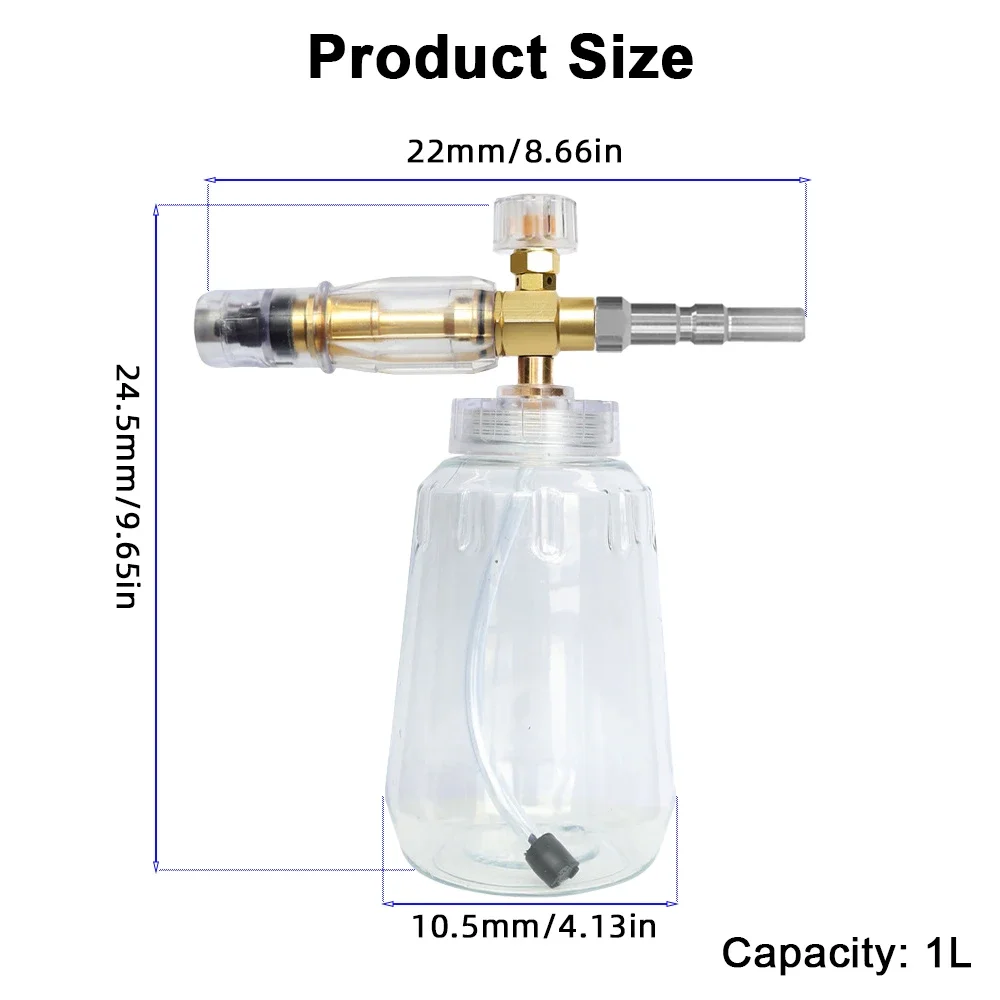 Nilfisk Special High Pressure Foam Cannon Transparent Bottle Professional Snow Foam Gun for Self-Service Car Wash Equipment