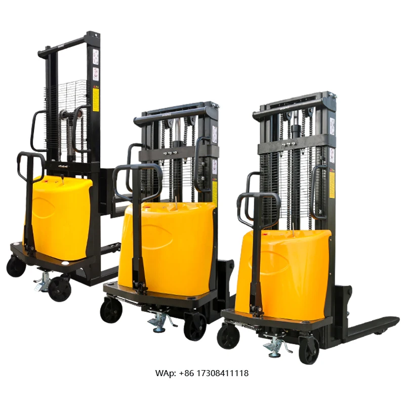 2ton Forklift Battery Operated Pallet Truck Semi Electric Pallet Stacker Hydraulic Pallet Forklift Lifting Stacker
