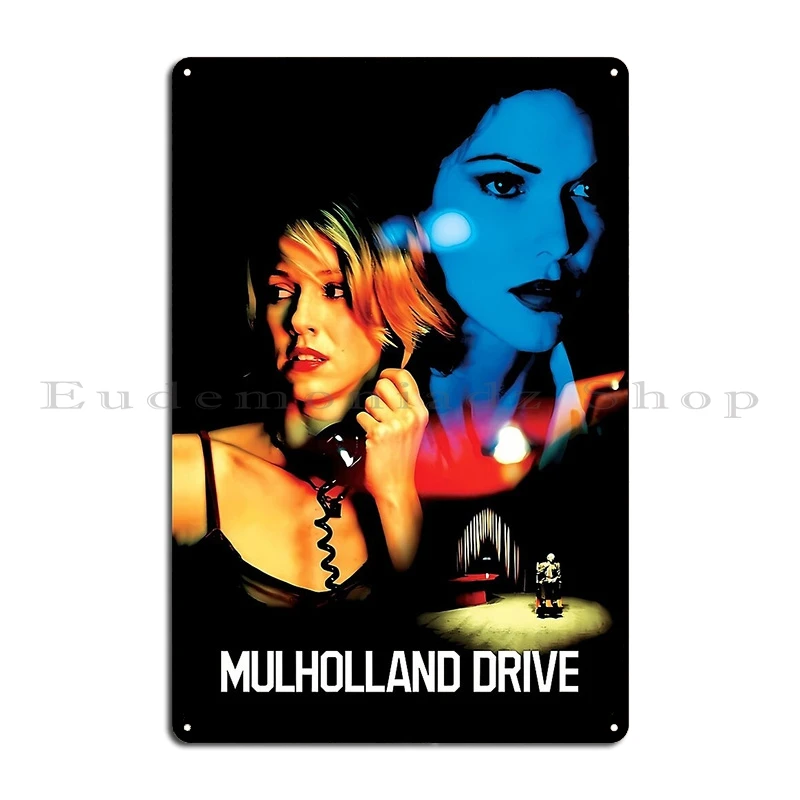 Mulholland Drive US Movie Poster Metal Plaque Poster Vintage create Kitchen Wall Mural Wall Decor Tin Sign Poster