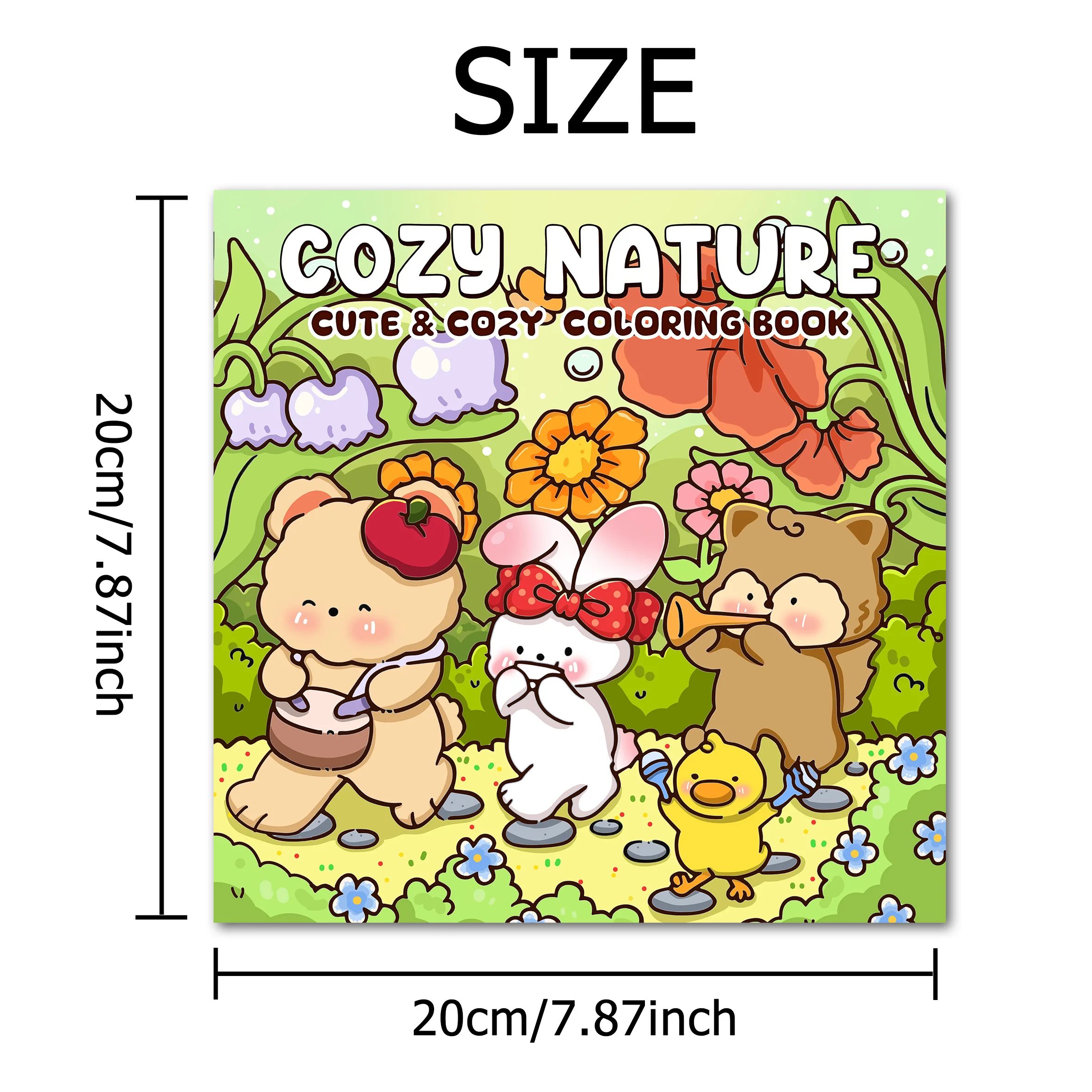 COZY NATURE Bold-easy Patterns Coloring Book for Adults Cute Drawing Book Perfect Gift for Party and Birthday