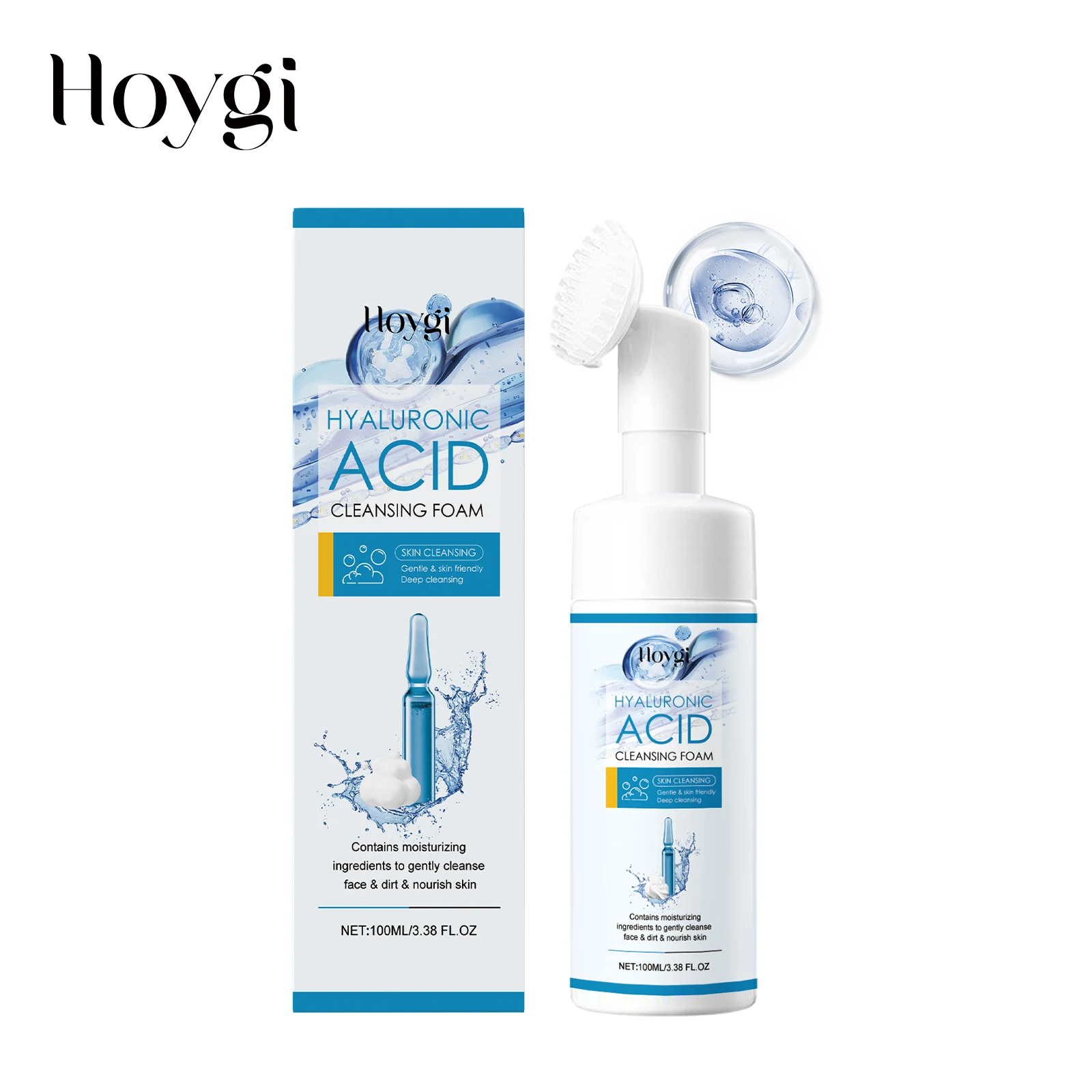 

4PCS Hyaluronic Acid Face Cleansing Mousse Gentle Formula Hydrating and Moisturizing Cleanser Suitable for All Skin Types