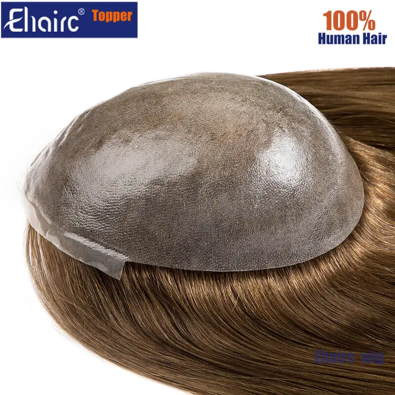 Injected Topper For Women Knotless Skin Wigs For Men Human Hair Women's Wigs 100% Chinese Cuticle Remy Virgin Human Hair Wigs