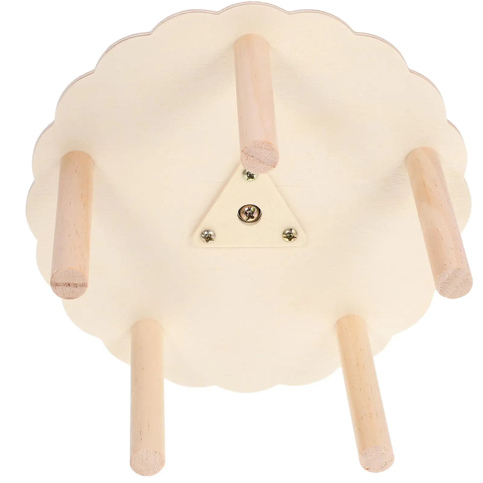 Rotating Ferris Wheel Bird Toy Solid Wood Perch Stand for Parrots Small Birds Cage Accessories Sturdy Smooth Rotation Novelty