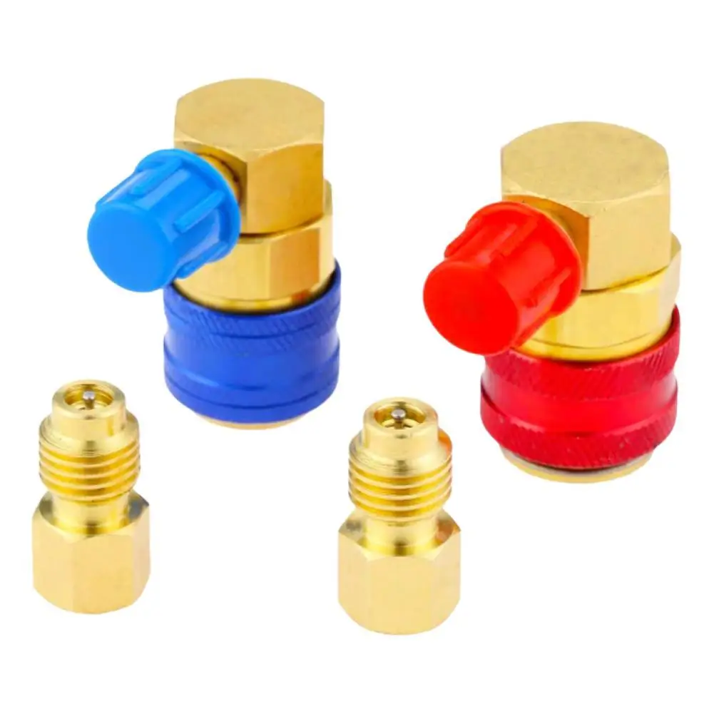 Car Air Conditioning Quick Connector Auto R134A Adapters A/C Quick Coupler Adjustable Manifold Gauge Accessories ﻿