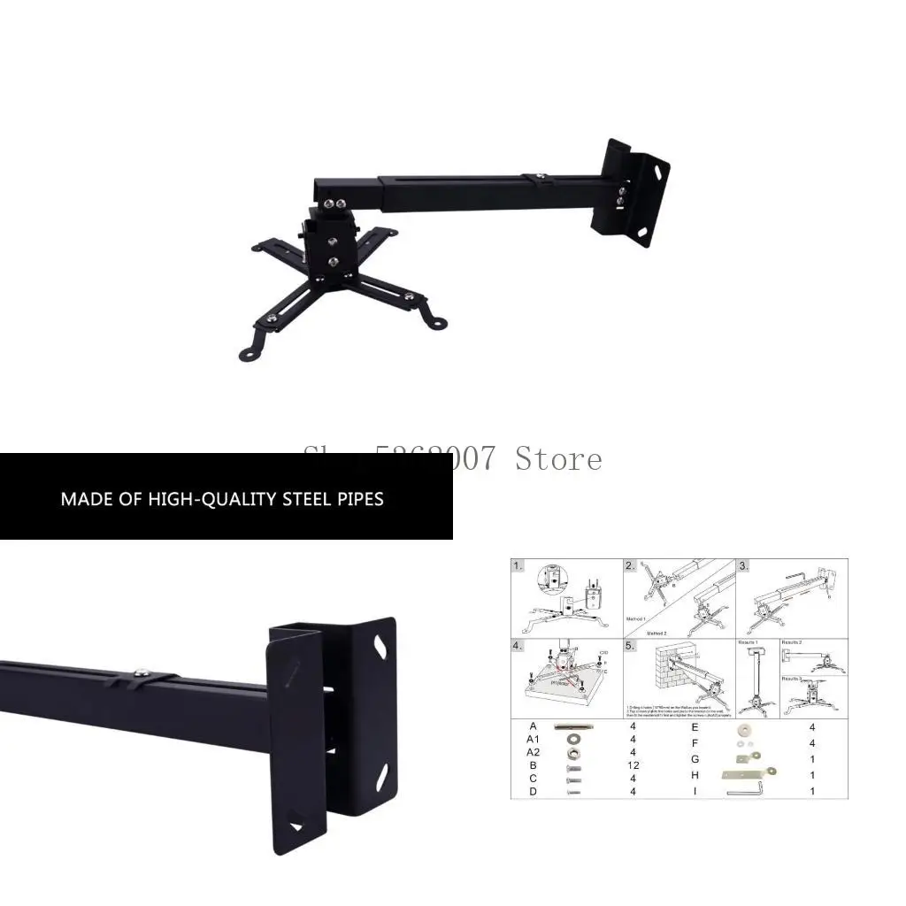 

Проектор потолок Mount Вытягиваемая рука Потолочная стенка стенка Black 40JB