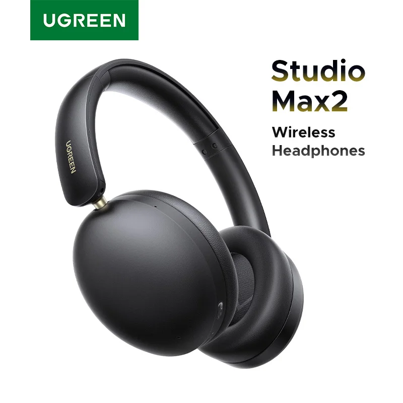 UGREEN Studio Max2 Wireless Bluetooth Headphones, 80H Playtime, HiFi Stereo Over Ear Headphones with Microphone, Bluetooth 5.4