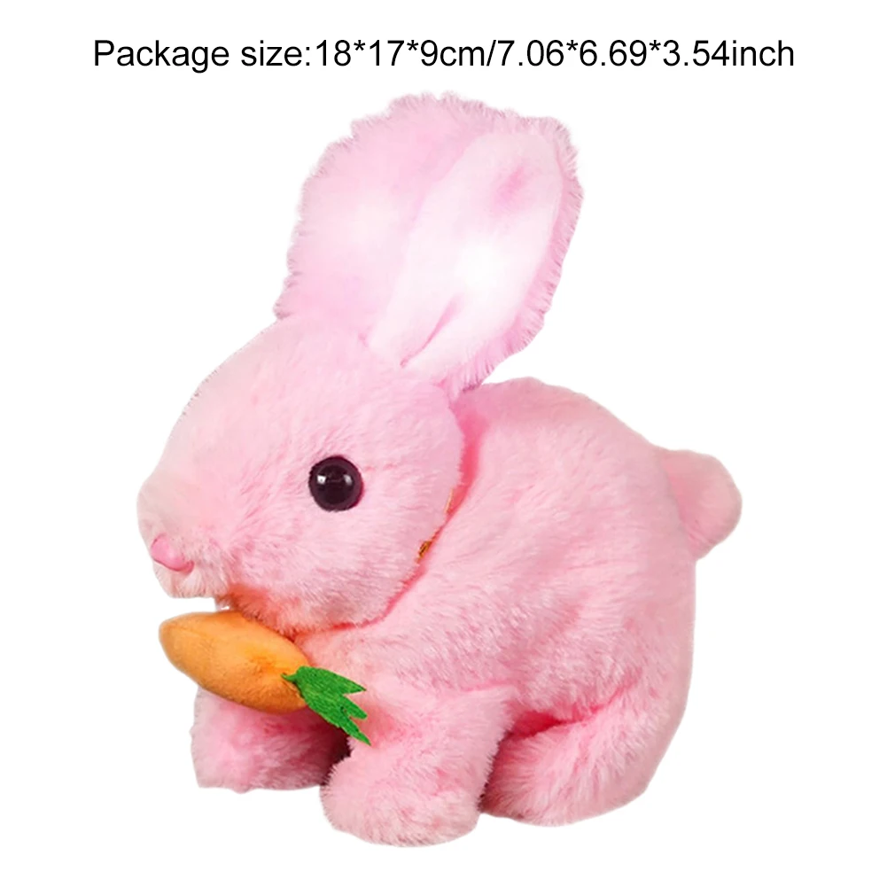 Cute Electric Rabbit Interactive Plush Toys Bunny With Carrot Electric Plush Carrot bunny Toy with Sounds & Movements Simulation