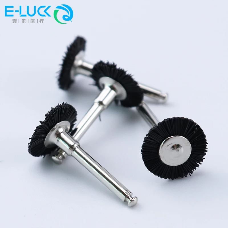 

Dental Polishing Brush Wheel Wool Cotton Polishing Black Goat Hair Brush for Low Speed Contra Angle Handpiece Dentist Tools