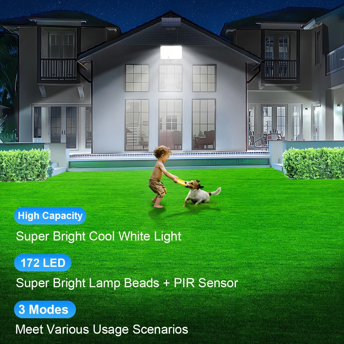 55000000LM 1000W Outdoor Solar Lights 3 Modes IR Sensor Solar Lamp Waterproof Solar Powered Security Spot Lights for Porch