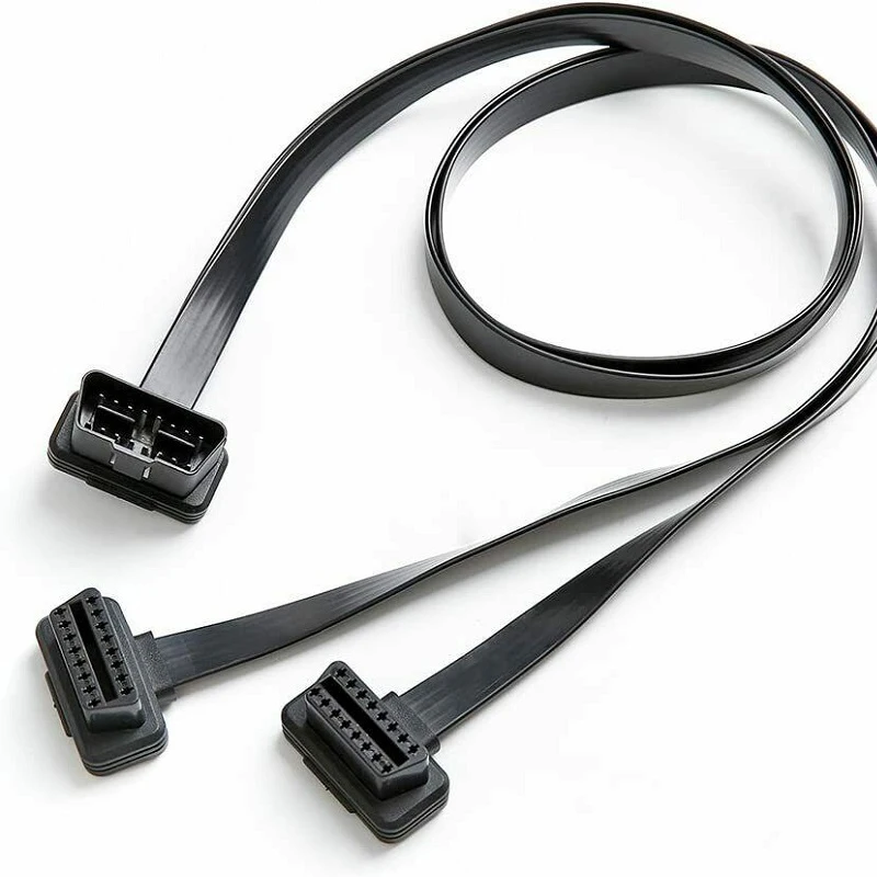 

16Pin OBD 2 Extender ODB II OBD2 Cable 16 Pin Male To Female Flat Noodle OBD II Extension Connector Diagnostic Extending Cable