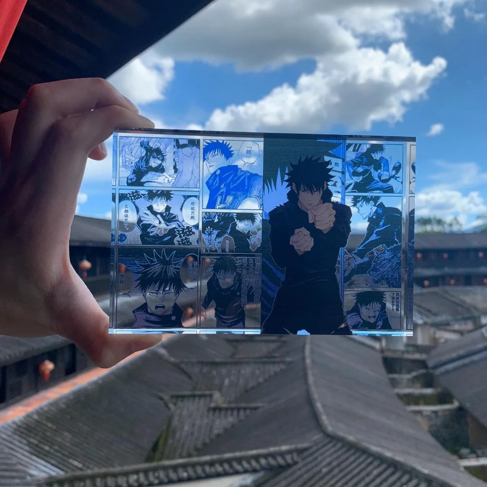 Jujutsu Kaisen 아크릴 벽돌 Gojo Satoru Geto Suguru 애니메이션 주변기기 패션 고화질 잘 조명된 데스크탑 Ornamen