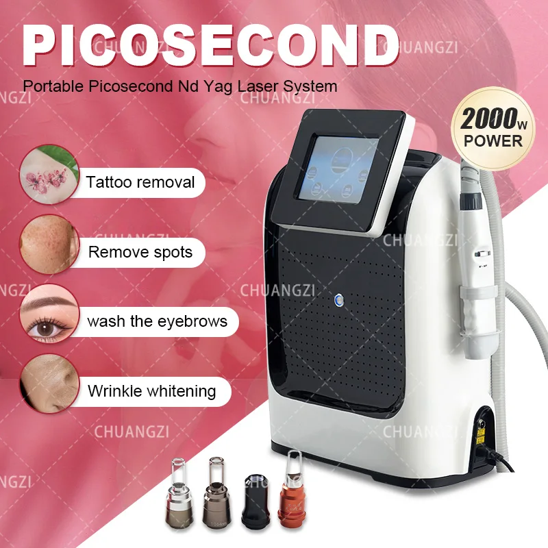 2024 profession elle q Schalter nd yag Laser Tattoo entfernungs maschine Piko sekunden Laser Tattoo entfernen Salon entfernen Tattoo ndyag Laser