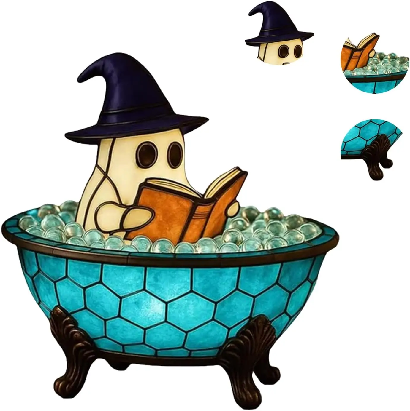 Lámpara de baño de burbujas de fantasma de Halloween, linda luz nocturna de fantasma, lámpara decorativa de bañera con temática de fantasma para fiesta o regalo de Halloween
