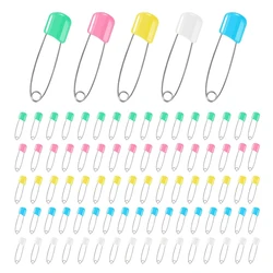 20Pcs Stainless Steel Safety Pins 2.1 Inch Baby Diaper Pins Plastic Head Safety Pins Large Sewing Pins with Locking Closures