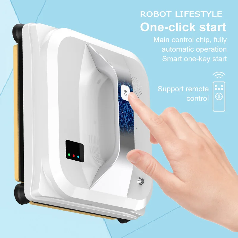 Automatic Window Robot Cleaner Smart Robotic Window Washer High Suction 3000Pa Glass Washing Wiper Remote Control Home Appliance