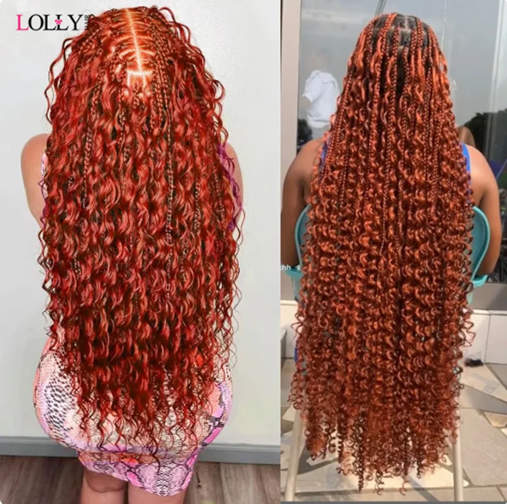 Ginger Colored Bulk Human Hair For Braiding Deep Wave Human Hair Bundles No Weft Bundles For Women Hair Extensions 100g