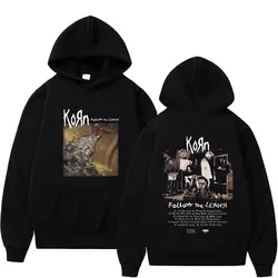 Rock Band Korn Follow The Leader Graphic Hoodie Men Women Gothic Tracksuit Male Oversized Hoodies Rare Nu Metal Music Pullover