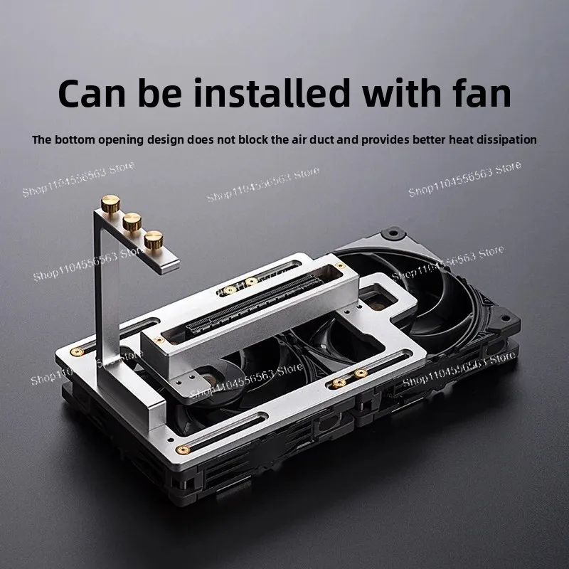 90° Vertical GPU Mounting Bracket | PCIe 4.0 Full-Speed Non-Destructive Riser Cable