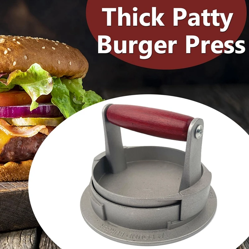 Burger Press Patty Maker Burger Mold Non-Stick, Stuffed Hamburger Patty Mold Manual Hamburger Steak Breakfast Machine