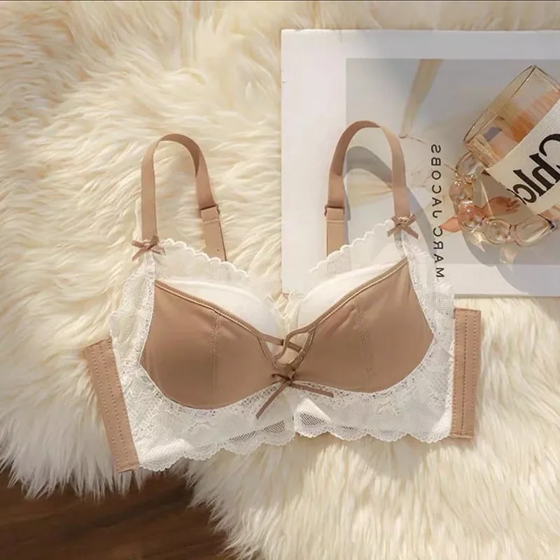 

Горячая распродажа: Комплект нижнего белья Pure Desire для небольшой груди, с эффектом пуш-ап, кружевной бюстгальтер и трусики из чистого хлопка, дышащий, сексуальный, размеры S-XL