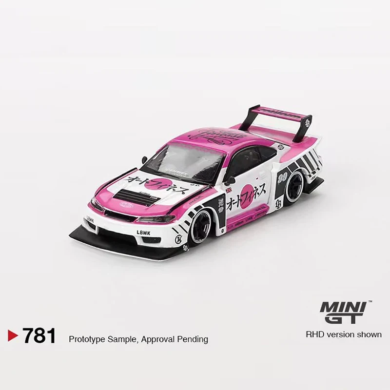 MINIGT 781 1:64 LBWK Nissan LB Super Silhouette S15 SILVIA Auto Finesse SEMA 2023 Diecast Diorama Model kolekcja zabawek