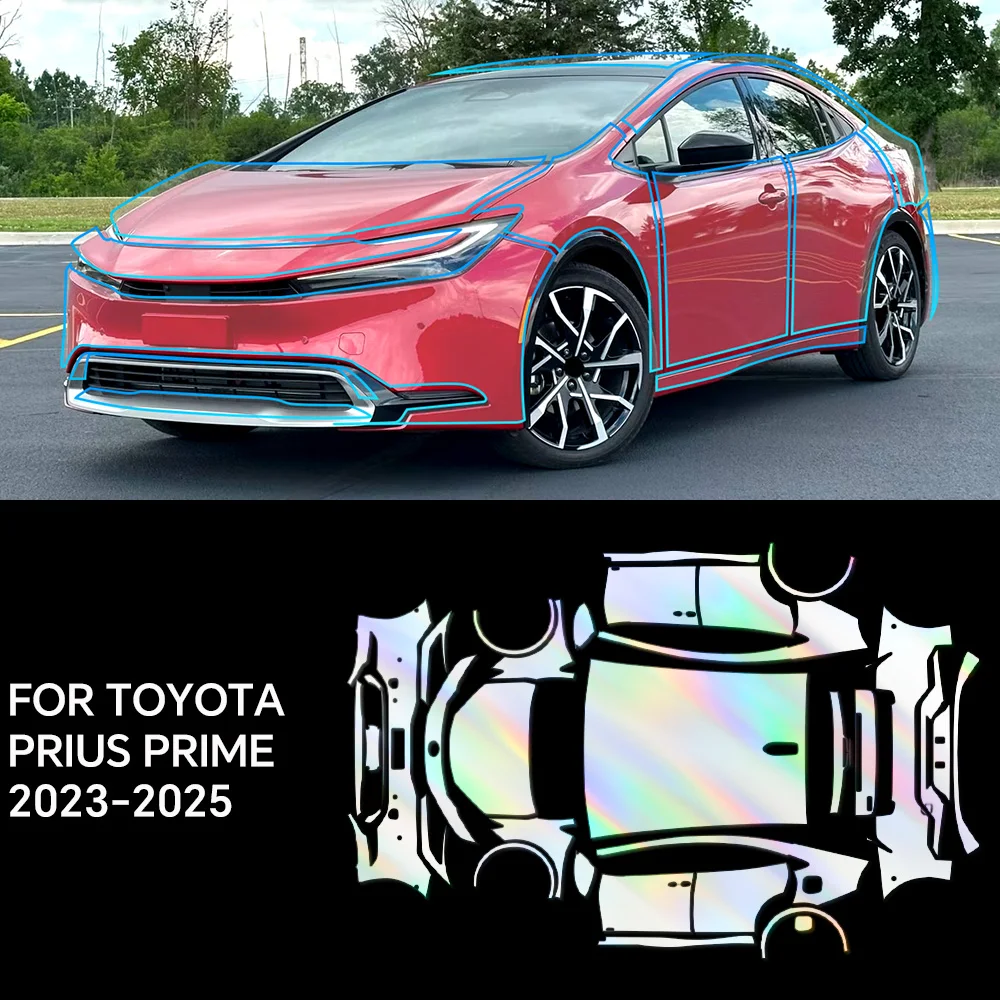 

Предварительно вырезанный на заказ для Toyota Prius Prime 2023, прозрачный бюстгальтер для автомобиля, защитная пленка для краски PPF, прозрачная пленка из ТПУ, ремонт против царапин